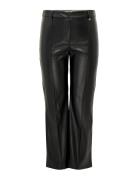 Carblake Mw Flared Pin Faux Lea Pant Bottoms Trousers Leather Leggings-Bukser Black ONLY Carmakoma