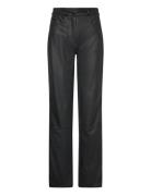 Coated Milano Hr Straight Bottoms Trousers Leather Leggings-Bukser Black Calvin Klein Jeans