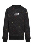 B Drew Peak Light Crew Print Sport Sweatshirts & Hoodies Sweatshirts Black The North Face