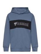 Hmlatlas Hoodie Sport Sweatshirts & Hoodies Hoodies Blue Hummel