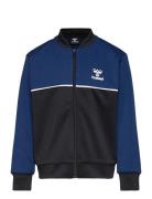 Hmldallas Zip Sport Sweatshirts & Hoodies Sweatshirts Blue Hummel