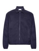 Duke Fleece Coach Jacket Tops Sweatshirts & Hoodies Fleeces & Midlayers Navy Les Deux