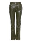 Lucia Tori Pants Bottoms Trousers Leather Leggings-Bukser Green Hosbjerg