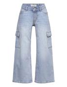 Trousers Denim Viola Cargo Bottoms Jeans Wide Jeans Blue Lindex