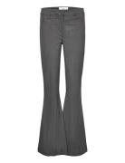 Mid Waist Flare Trousers Bottoms Trousers Flared Grey Les Coyotes De Paris