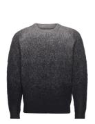 Gradient Knit Sweater-Black Designers Knitwear Round Necks Black Taikan