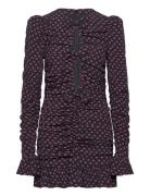 Jacquard Mini Dress Designers Short Dress Navy ROTATE Birger Christensen