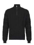 Rrsantino Knit Tops Knitwear Half Zip Jumpers Black Redefined Rebel