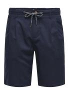 Onsleo Linen Mix 0048 Shorts Bottoms Shorts Casual Navy ONLY & SONS