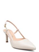 Lessynto Shoes Heels Pumps Sling Backs White UNISA