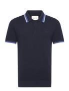 Cotton Pique Ss Polo Tops Knitwear Short Sleeve Knitted Polos Blue GANT