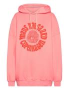 Organic Sweat Harvey Hoodie Tops Sweatshirts & Hoodies Hoodies Pink Mads Nørgaard