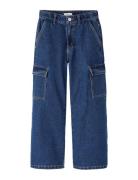Nkfrose Hw Wide Cargo Jeans 6190-Bs Noos Bottoms Jeans Wide Jeans Blue Name It