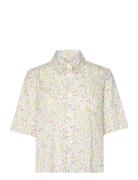 Shirt Tops Shirts Short-sleeved Multi/patterned United Colors Of Benetton