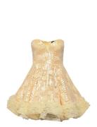 Sequins Mini Ruffle Dress Designers Short Dress Yellow ROTATE Birger Christensen