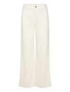 Catherin Culotte High-Rise Jeans Bottoms Jeans Flares Cream Mango