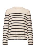 Carolynpw Pu Tops Knitwear Jumpers Cream Part Two