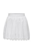 Onllou Life Emb Flowy Skirt Ptm Kort Nederdel White ONLY