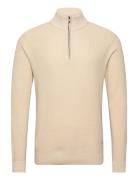 Bhcodford Half-Zipp Pullover Tops Knitwear Half Zip Jumpers Cream Blend