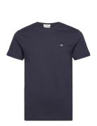 Slim Shield Ss T-Shirt Tops T-Kortærmet Skjorte Navy GANT