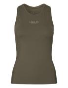 Halo Womens Racerback Tank Sport T-shirts & Tops Sleeveless Khaki Green HALO