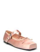 Satin Ballerinas With Buckle Ballerinasko Ballerinaer Pink Mango