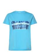 Single Organic Trenda P Tee Tops T-shirts & Tops Short-sleeved Blue Mads Nørgaard