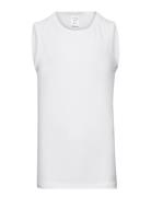 Singlet Tops T-shirts Sleeveless White Schiesser