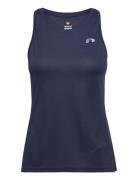 Women Core Running Singlet Sport T-shirts & Tops Sleeveless Navy Newline