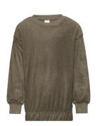 Sweater Terry Tops Sweatshirts & Hoodies Sweatshirts Khaki Green Lindex