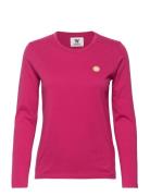 Moa Long Sleeve Tops T-shirts & Tops Long-sleeved Pink Double A By Wood Wood