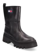 Tommy Jeans Fashion Bootie Shoes Boots Ankle Boots Ankle Boots Flat Heel Black Tommy Hilfiger