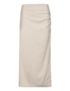 Estivo Skirt Lang Nederdel Beige Second Female