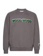 Hester Logo Sweatshirt Designers Sweatshirts & Hoodies Sweatshirts Grey Wood Wood
