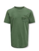 Kobmarinus S/S Tee Print Box Jrs Noos Tops T-Kortærmet Skjorte Green Kids Only