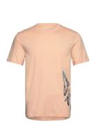Photoprinted T-Shirt Tops T-Kortærmet Skjorte Orange Tom Tailor