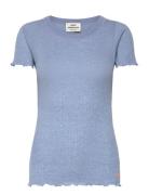 Pointella Trixy Tee Tops T-shirts & Tops Short-sleeved Blue Mads Nørgaard