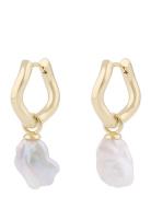Julie Round Ear Accessories Jewellery Earrings Hoops Gold SNÖ Of Sweden
