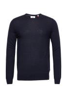 Johs Merino Crew Neck Knit Tops Knitwear Round Necks Blue Kronstadt