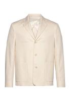 Cotton Linen Blazer Suits & Blazers Blazers Single Breasted Blazers Cream Filippa K