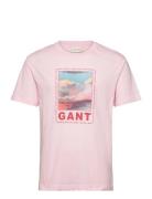 Washed Graphic Ss T-Shirt Tops T-Kortærmet Skjorte Pink GANT