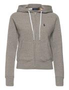 Fleece Full-Zip Hoodie Tops Sweatshirts & Hoodies Hoodies Grey Polo Ralph Lauren