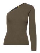 Merino Wool -Shoulder Sweater Tops Knitwear Jumpers Khaki Green Polo Ralph Lauren