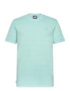 Vintage Texture Tee Tops T-Kortærmet Skjorte Blue Superdry