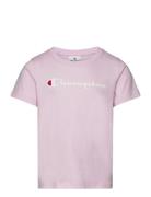 Crewneck T-Shirt Sport T-Kortærmet Skjorte Pink Champion