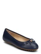 Jayna Nappa Leather Driver Flat Ballerinasko Ballerinaer Navy Lauren Ralph Lauren