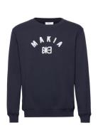 Brand Sweatshirt Tops Sweatshirts & Hoodies Sweatshirts Navy Makia