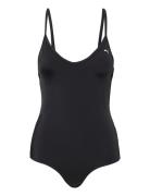 Puma Swim Women V-Neck Crossback Swimsuit 1P Sport Swimsuits Black Puma Swim