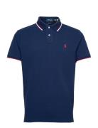 Custom Slim Fit Mesh Polo Shirt Tops Polos Short-sleeved Navy Polo Ralph Lauren