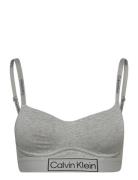 Lght Lined Bralette Lingerie Bras & Tops Soft Bras Tank Top Bras Grey Calvin Klein